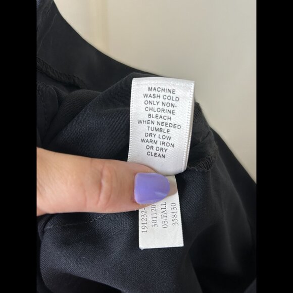 BANANA REPUBLIC Fitted Black Pencil Midi Cotton Skirt STRETCH SIZE 4 - Picture 7 of 7